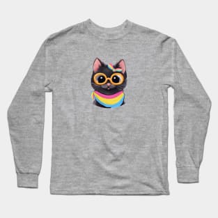 Cute Pansexual Shirt, Cute Pan Shirt, Cute Pan Pride, Subtle Pan Shirt, Pansexual Cat, Pan Flag Color, Pansexual Pride, Pan Pride Shirt, Subtle Pansexual, Cute Pansexual, Pansexual Clothing, Pansexuality Shirt, Cute Pansexuality Long Sleeve T-Shirt